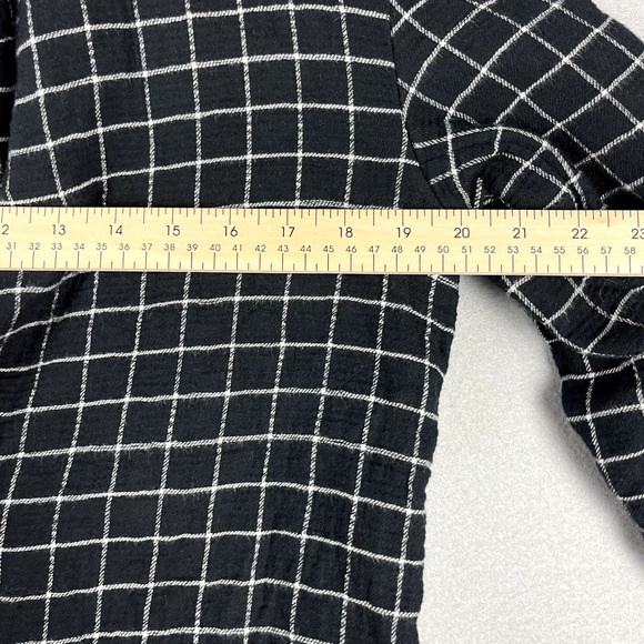 Madewell Waffleback Shaw Blazer Women Small Black Windowpane Cotton Unstructured - Picture 9 of 15